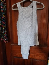 PJ Couture Pajama Set Gems Gray Lounge Set Womens Large