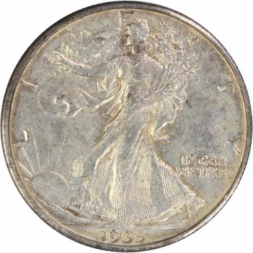 1935-D Walking Liberty Silver Half Dollar AU Uncertified #211