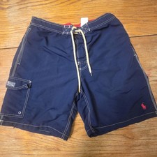 Polo Ralph Lauren Swim Trunks Mens Large Blue Drawstring Quick Dry Pockets