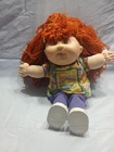 Vintage Mattel Cabbage Patch Kids Red Hair Doll 15" Soft Body Purple Outfit