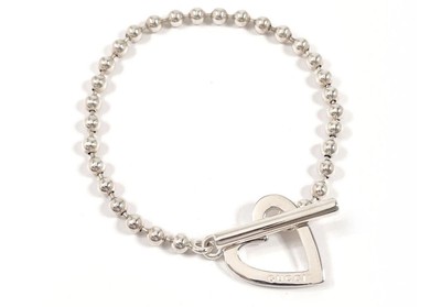 GUCCI Armband Kugelkette Herz Silber925 Damen Accessoire Schmuck