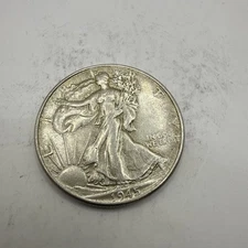 1945 Silver Walking Liberty Half Dollar Average Circulated Single Coin #50059