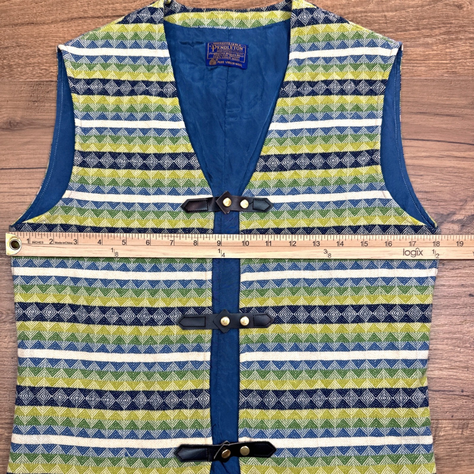 Vintage Pendleton Wool Vest Medium* Geometric Sou… - image 5