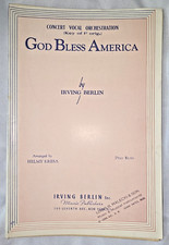 ​1940 God Bless America Vintage Orchestration Sheet Music Complete Irving Berlin