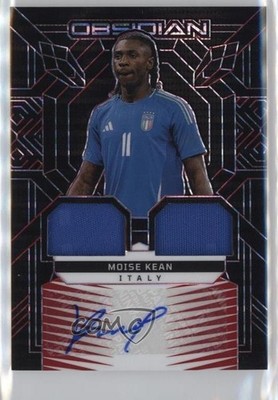 2024 Obsidian Dual Jersey Ink Electric Etch Red Pulsar 94/99 Moise Kean Auto 3s8