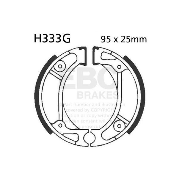EBC Grooved Brake Shoe Set (5) Rear Left for Honda CR 80 RC 1982