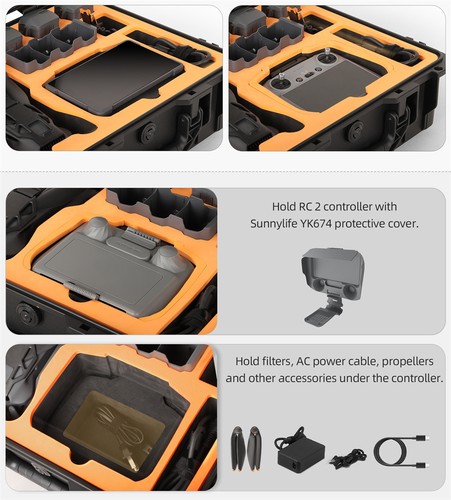 Hard Travel Case Large Capacity Shock-proof Accessories for DJI Mavic 4 Pro - Picture 10 of 17