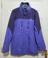Berghaus Women's Gore-Tex Jacket Size UK 12 Purple Waterproof Hooded Cinch Waist