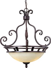 Maxim Lighting 12202FIOI Manor 3-Light Bowl Pendant in Oil Rubbed Bronze