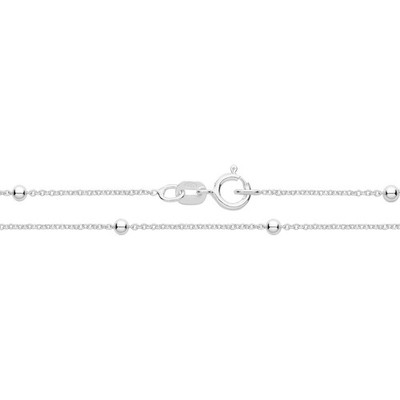 Lifetime Kugel Perle Fußkettchen Sterlingsilber 925 gepunzt British Made 7 - 10 Zoll