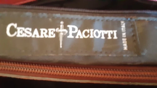 CESARE PACIOTTI Burgundy Genuine Leather Satchel Made In Italy - Picture 5 of 6