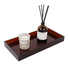 Acrylic Tray 5mm Thicken 10x5'' Decorative Serving Tray for 10" x 5" x 1" Amber