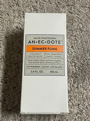 NEW IN BOX Anecdote Summer Fling Eau de Toilette Spray 3.4 Fl. Oz Discontinued