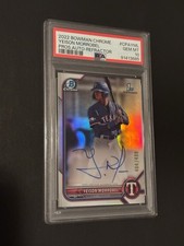 2022 Bowman Chrome Prospects Yeison Morrobel Auto Refractor /499 PSA 10