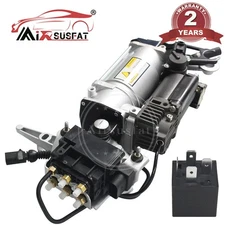 For Porsche Cayenne 955 VW Touareg 7L 2002-10 Air Suspension Compressor W/Valve