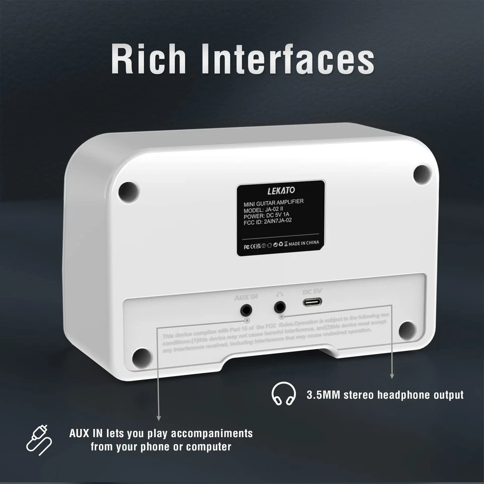 5W Mini Gitarrenverstärker Combo Amp, Gitarren-Combo-Verstärker mit Clean- un... - Bild 3 von 4