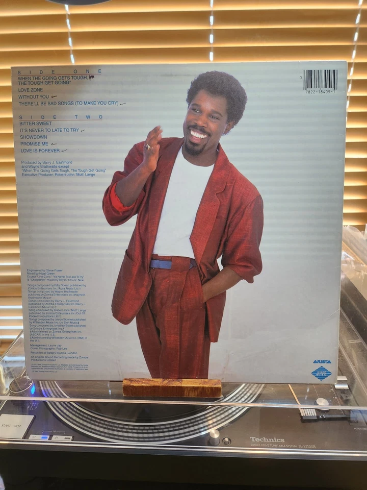 Billy Ocean, Love Zone, 1986 1st. Jive Stereo, JL8-8409, VG+/VG+ - Image 2 of 4