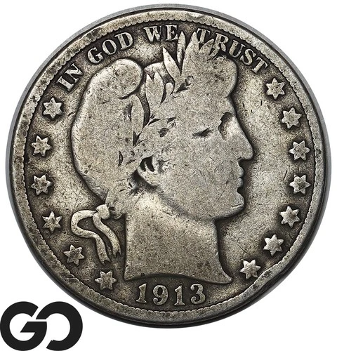 1913-S Barber Half Dollar