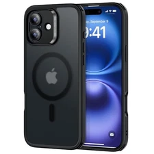 iPhone 16 4-in-1 Translucent Matte Case Set with Screen Protector, Military-Grad