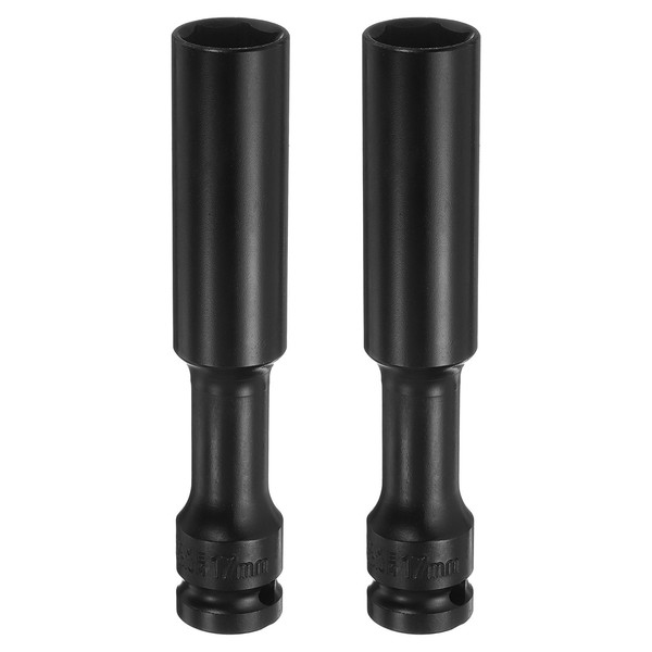 2 StüCk DüNnwandige 6-Punkt-Schlag-SteckschlüSsel, 17 Mm 1/2 Zoll Antrieb 5 Zoll-image
