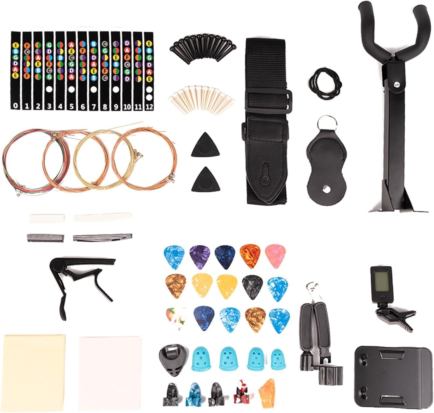 Versatile 88PCS Acoustic Guitar Accessories Set - Perfect for Beginners & Pros