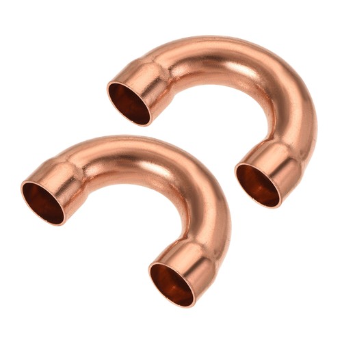 180 Degree Return Bend Copper Fitting Welded Elbow Connection, 1/2 Inch ID fo...