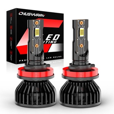 2X H11 LED Headlight Super Bright Bulbs Kit 6000K HI-LO BEAM Ultra White Lamps