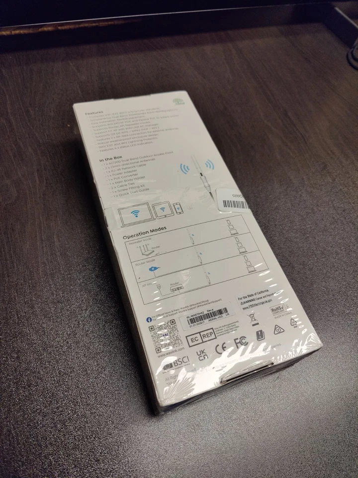 Wavlink WL-WN570HA2 Dual-Band AC1200 Outdoor Wireless Wi-Fi Extender SEALED NEW - Image 2 of 3