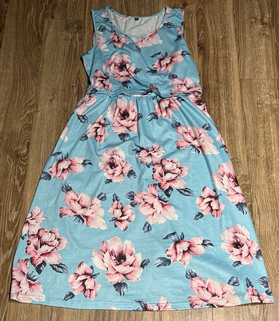 OUGES Womens Floral Maternity Sleeveless Dress Nu… - image 1