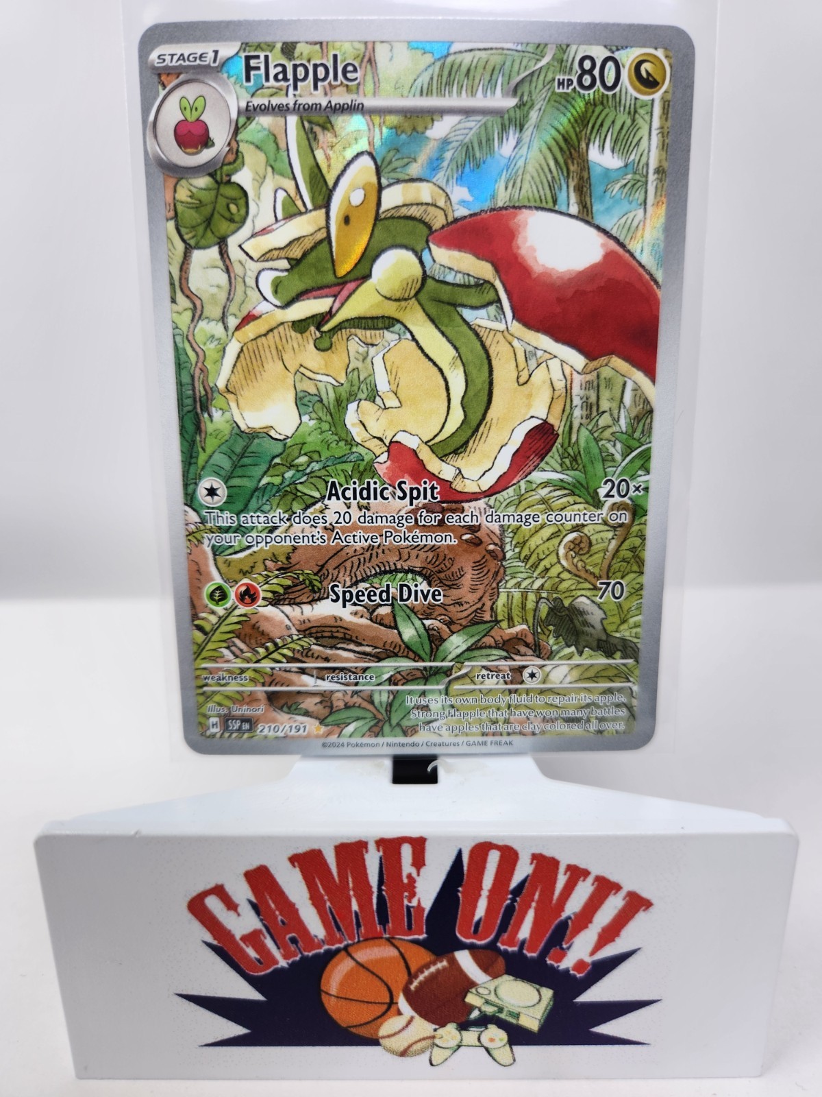 Pokemon Flapple 210/191 Surging Sparks Full Art Illustration Rare LP sc
