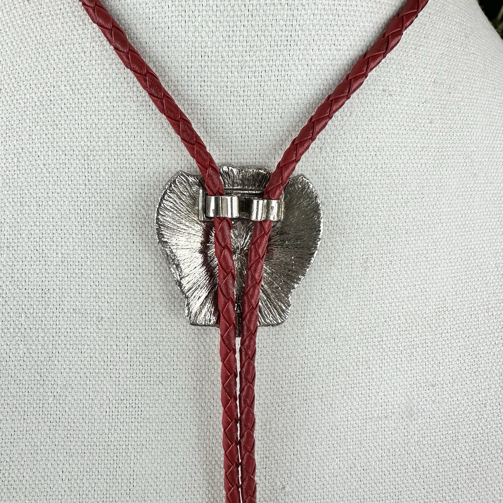 Stunning Vintage Western Ruby Red Rhinestones Sil… - image 11