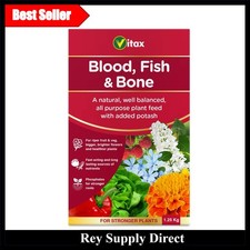 1.25Kg Slow Release Blood Fish & Bone Fertilizer for Vibrant Flowers & Veggies 11.18 per kilo