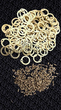 Chainmail Repair Kit  Flat Brass Riveted Rings with Rivets, Medieval Viking era