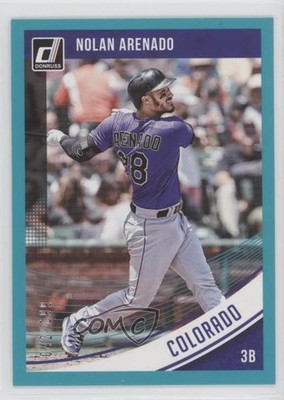 2018 Panini Donruss Teal Border 42/199 Nolan Arenado (Purple Jersey) #172 1c1