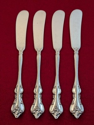 Set Of 4 International Deep Silver SilverPlate ORLEANS Butter Spreaders