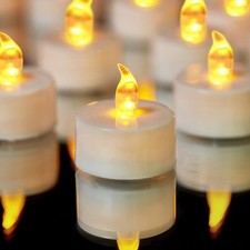 Tea Lights LED Tea Light Candles 200 Hours Pack of 50 Realistic Flickering Bu...