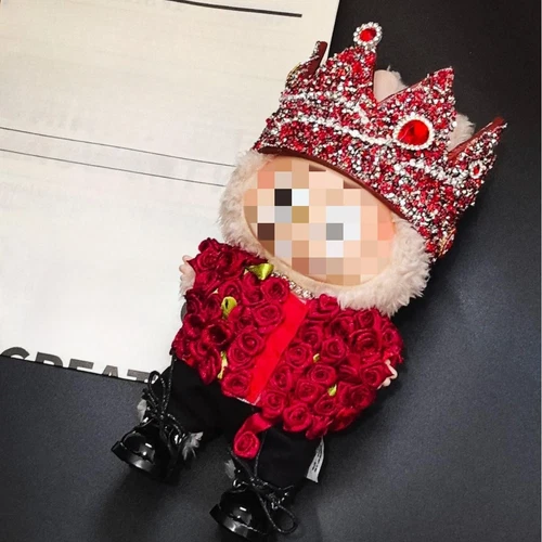 Handmade Doll Clothes Set for Labubu GD Tour Outfit Set with Crown Red Rose Suit - Picture 5 of 8