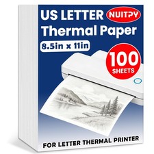 100 Sheets Thermal Printer Paper, 8.5in x 11in US Letter Size