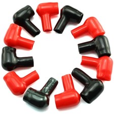12pcs Battery Terminal Boots Covers Insulating Protector Cable Lug Caps Insul...
