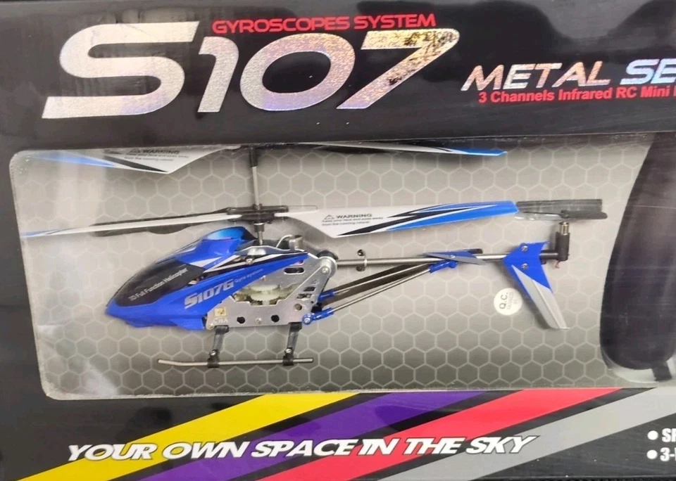 SYMA S107G Gyroscopes System 3CH Mini Helicopter Remote Control Metal Series - Image 2 of 4