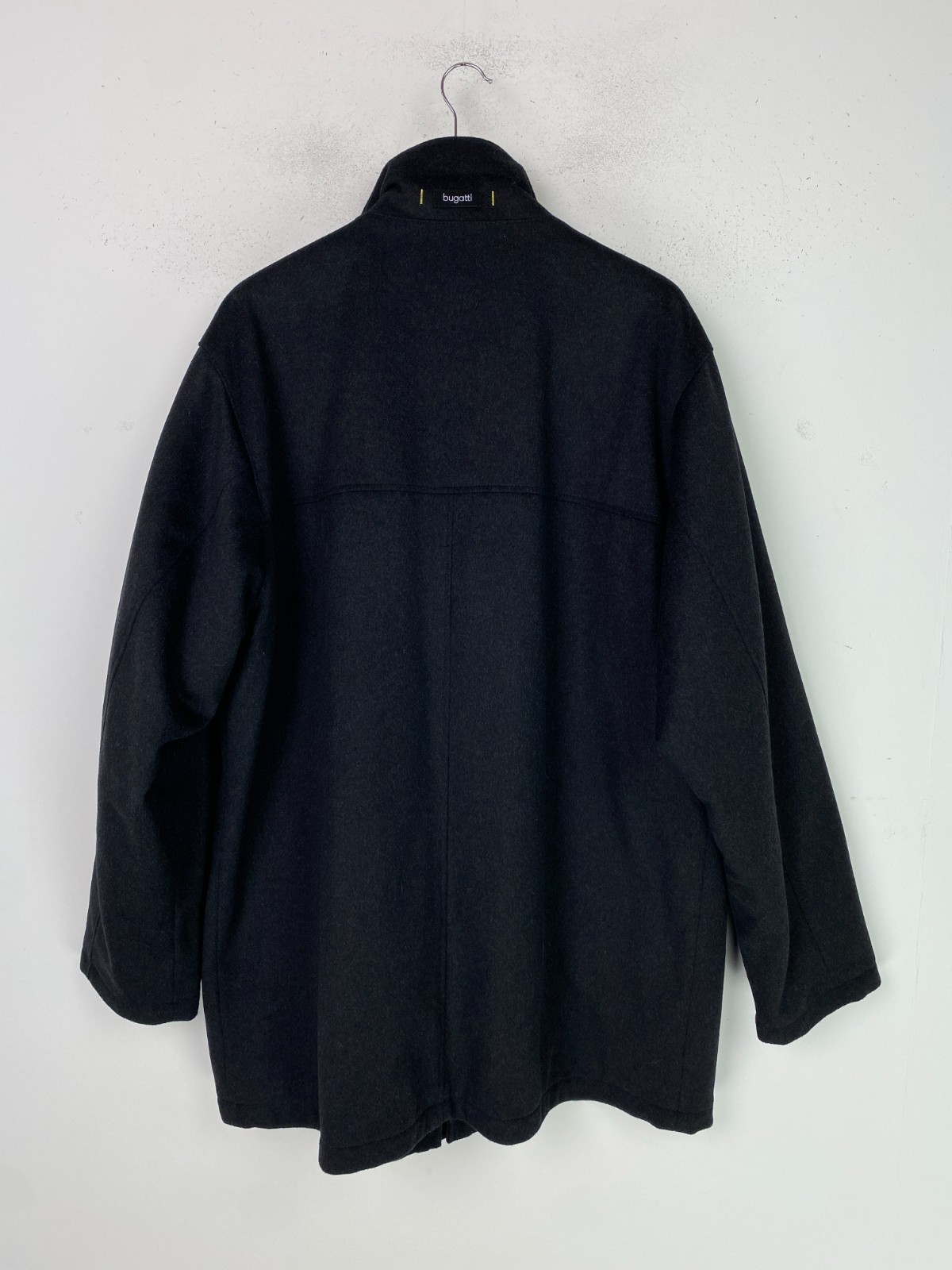 Bugatti Dark Grey Plain Coat Casual Button Front Wool Cashmere Blend UK 48R image 4