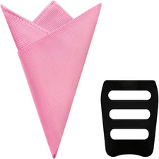 Mens Handkerchiefs, Solid Colors Hankies with Pocket Squares Holder for Suit, Da