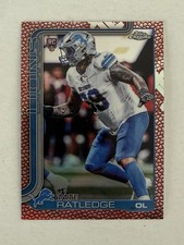 Topps Chrome Tate Ratledge #383 Football Leather Refractor Rookie