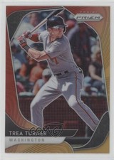 2020 Panini Prizm Tier II Hot Box Red Orange Prizm Trea Turner #148 a2v