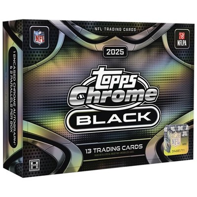 PYT #8179 - 12x 2025 Chrome Black Football Hobby Boxes (Full Case)