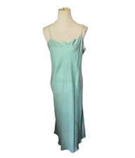 Natori Blue Floral Print Adjustable Strap Nightgown Size Large