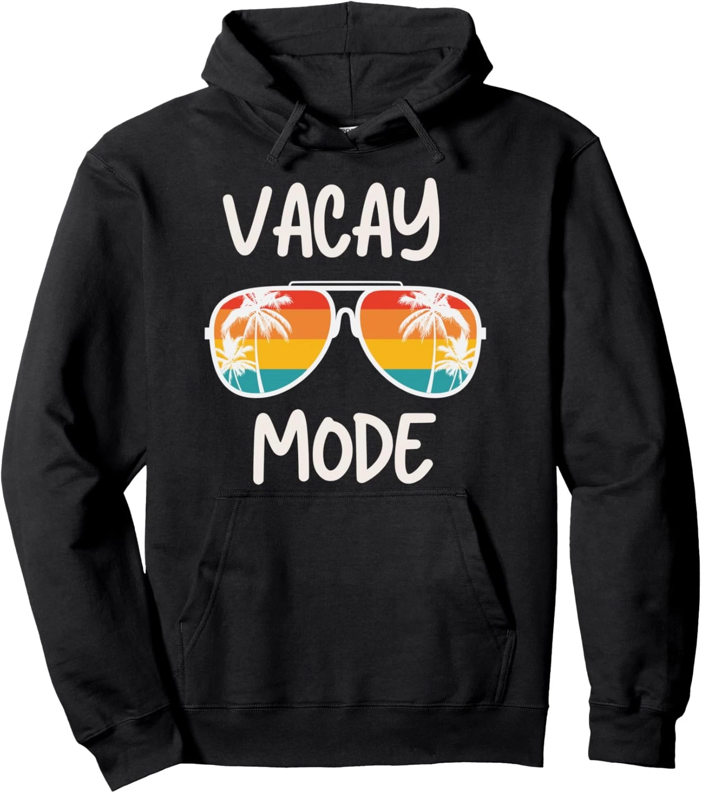 Vacation Summer Sunglasses and Palm Trees Vacay Mode Unisex Hooded Sweatshirt