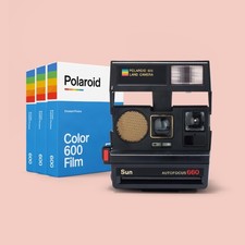 Polaroid 660 sonar autofocus camera  vintage 600 type instant film camera 