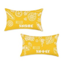 Summer Pillow Covers 12x20 Inch Set of 2 Farmhouse 20" x 12" Pack of 2