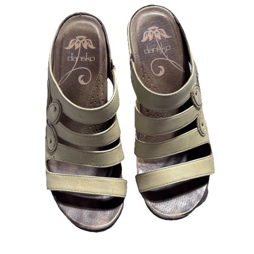 Dansko Nigella Leder Blumen Riemchen Clogs Schuhe Gr. 37 6,5 7 - Bild 2 von 9